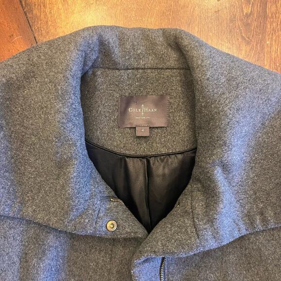 Cole Haan Harriet Longline Wool Coat Size 4 Gray - Picture 2 of 13